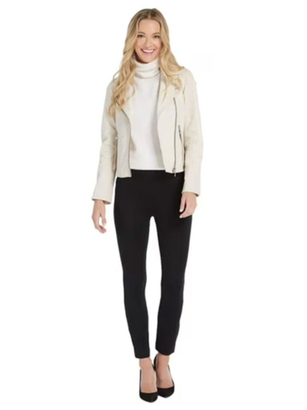 SPANX The Perfect Pant Ankle Backseam Skinny Classic Black Ponte Sz S Minimalist